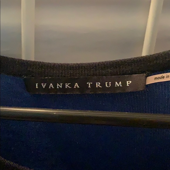 Blue with black and white stripped sweater shirt - Picture 2 of 4